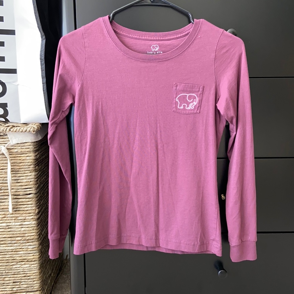 Ivory Ella Perfect Fit Royal Purple Rosemale Tee